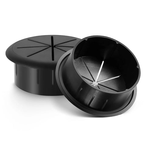 Two Inch Desk Grommet Black For Cables Flexible Cable Grommet Pack Of Five Fits Two Inch Holes With An Overall Diameter Of Two Point Four Inches
