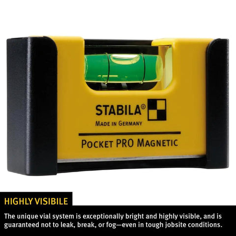 Magnetic Pocket Level Pro For Quick On The Go Adjustments Mini Aluminum Frame Two Precision Milled Surfaces With V Groove
