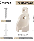 8 Pack Bungee Ball Receiver Brackets For Exterior Sun Shades And Room Roller Shades, Universal Replacement Kit For Outdoor Blinds, Beige Color, Durable And Easy To Install No Fuss with screws and expansion tubes shown