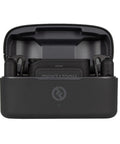 Lark Max 2 Wireless Microphone System For Four People Dope All In One Bundle in open charging case, two transmitters visible