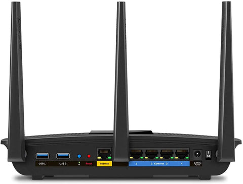 Back view of EA7500 Dual-Band Wi-Fi Router for Home With MU-MIMO, AC1900 Speeds Up To 1.9 Gbps, 1500 Sq Ft Coverage, Ethernet ports