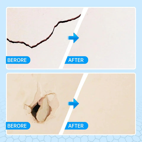All In One Wall Repair Patch Kit With Eight Patches In 10 8 6 And 4 Inch Sizes Self Adhesive Aluminum Drywall Patches Includes Large Squeegee And Sandpaper For Quick Hole And Dent Fix