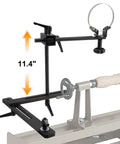 Solid Carbon Steel Lathe Dust Hood Bracket Stand For Woodturning With Flexible Left Right And Up Down Adjustment Support, 11.4" lift.