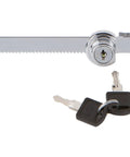 Sliding Glass Door Ratchet Lock With Chrome Finish For Cabinets And Display Showcases, Heavy Duty Rust Proof Lock, keys included