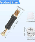Dimensions of 10 Piece Cam Lock Screws 35mm Cam Fitting With Dowel And Pre Inserted Nut 3 In 1 Furniture Connecting Kit