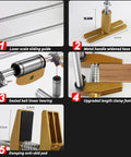 Door Lock Hole Opener Kit For Wood Doors And Mortise Jig Pro Grade Mortising Machine components illustration