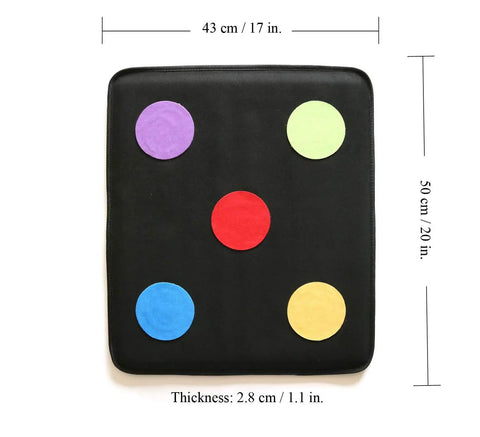 Durable Microfiber Fencing Target With Bullseye For Saber Foil And Epee Self Training At Home Gear For Kids And Adults Lightweight Shockproof Sponge And Felt Padding 35x35x2.8 cm shown with colored circles design