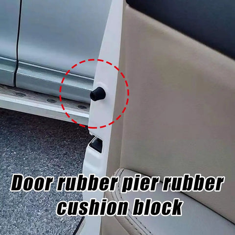 Keep The Dents At Bay With These Heavy Duty Rubber Car Door Overslam Bumper Stopper 10 Pack installed on car door frame.