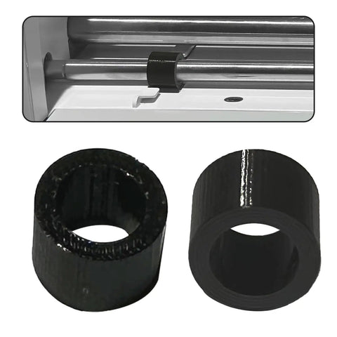 4 Pack Rubber Roller Replacement Set For Maker And Explore Series Machines Durable TPU Wear Resistant Rollers That Deliver Smooth Feeding Easy Install For Seamless Crafting Upgrade, black roller close-up