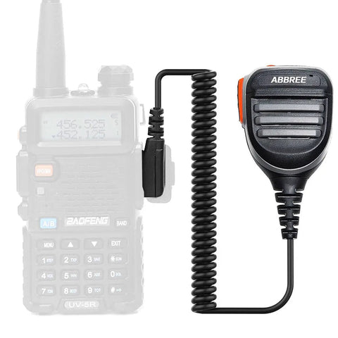 Remote Shoulder Microphone For Ham Radios Waterproof IP54 Speaker Mic With Built In Sealing Compatible With Baofeng UV5R Series