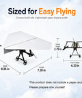DIY Paper Airplane RC Kit For Grownups Build A Motorized Remote Control Paper Plane With Propeller dimensions diagram