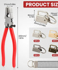 All In One Key Fob Hardware Kit With 40 Sets Of 1 Inch Fob Hardware And 8 Inch Pliers In Four Colors Includes Matching Split Rings