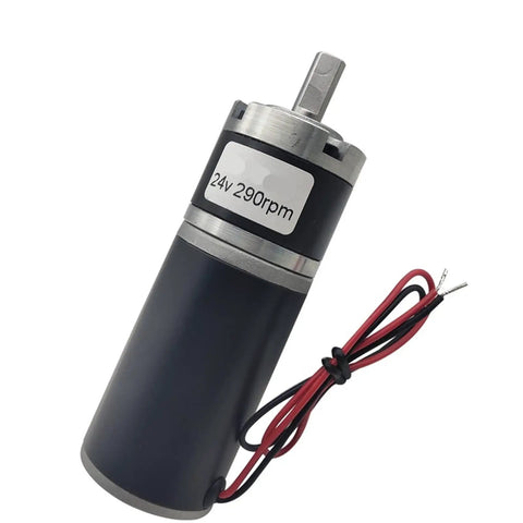Powerful 12V And 24V Dc Planetary Gear Motor With Insane Torque And Low Noise For Reliable Automation Projects And Custom Robotic Builds That Run Smoothly, 24V motor with wires.