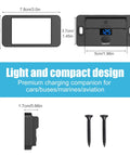 Slick 2 Pack 12V USB Outlet With Voltmeter And Four Fast Charging Ports PD 36W QC 18W Surface Mount Charger Socket dimensions and design details.