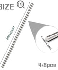Four Pack Of 304 Stainless Steel Round Rods In One Quarter Inch Diameter By Six Inch Length Ideal For DIY Metalworking Welding Crafting Machining And Construction Projects, showing size dimensions