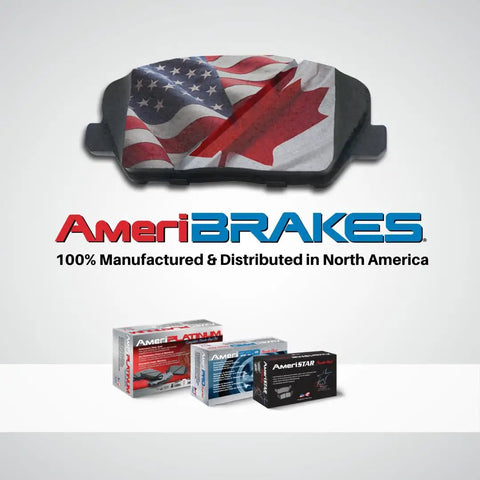 Coated Disc Brake Rotors And Fleet Galvanized Pads Replacement Kit For Ram 2500 Pickup SRW 2019 To 2025 with AmeriBRAKES branding