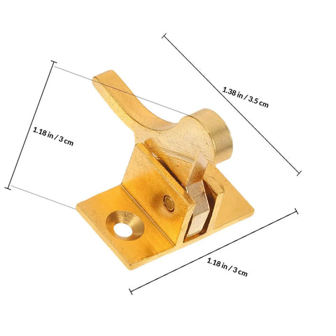 Brass Cabinet Door Latch With Spring Catch Old School Retro Style Window Security Lock For Home Decor