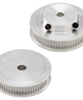 Built Tough GT2 Timing Pulleys with Precision Cut Teeth and Solid Aluminum Housing, 60 Tooth and 20 Tooth.