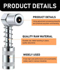 90 Degree Right Angle Grease Gun Coupler for Tight Spaces showing heavy-duty steel, corrosion-resistant details
