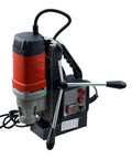 Heavy Duty Magnetic Drill Press For Steel Engineering Jobs, benchtop model with DC power, stepless speed control, accurate hole cutting.