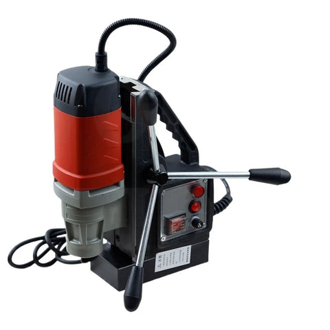 Heavy Duty Magnetic Drill Press For Steel Engineering Jobs, benchtop model with DC power, stepless speed control, accurate hole cutting.