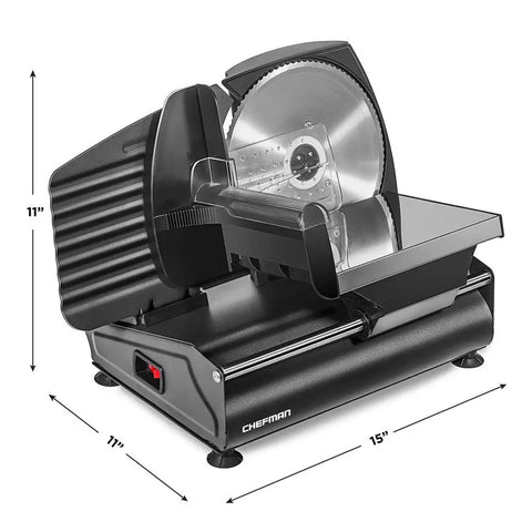 Powerhouse Electric Deli Slicer With Adjustable Thickness Dial And Precision Stainless Steel Blade Flawlessly Sliced Meat Cheese Bread Cutting Setup Weekend Party Game Changer Zero Hassle Kitchen Essential