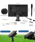 Outdoor Solar String Lights 48 Ft Waterproof Dimmable With Timer Bluetooth App And Remote 20 Scene Color Modes components