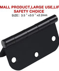 Interior Matte Black Door Hinges Three Point Five Inch Thirty Pack Radius Rounded Corners With Six Holes Includes One Hundred Eighty Screws