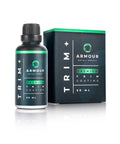 Armour Detail Supply Trim+ Premium Trim Coating bottle and box, 50 ml, dark teal bottle with green accents.