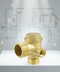Heavy Duty 3 Port Brass Air Compressor Check Valve For Garage And Workshop Use Tough As Nails Pneumatic Replacement Part With Zero Leak Seal.