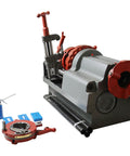 Heavy Duty One Hundred Ten Volt Electric Pipe Threading Machine And Half Inch To Three Inch Threader Kit showcasing alloy steel cutter and components.
