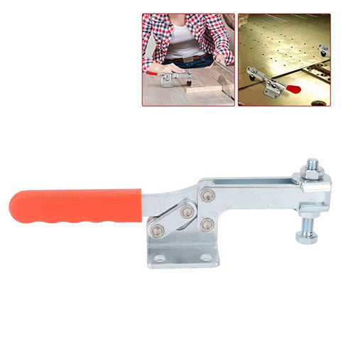 Heavy Duty Toggle Clamp With Arrow Storage Case, 500 Kg Clamping Force, Iron Horizontal Clamp For Welding, 65 Degree Knob