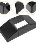 Carbon Steel Fence Pad For Warehouse Protection With Tool Free Install, Heavy Duty Fence Pad To Guard Equipment In Industrial and Storage Settings, black 19x8.5x5.5 cm