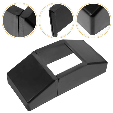 Carbon Steel Fence Pad For Warehouse Protection With Tool Free Install, Heavy Duty Fence Pad To Guard Equipment In Industrial and Storage Settings, black 19x8.5x5.5 cm