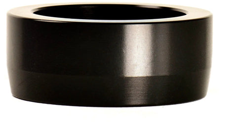 Billet Aluminum Subframe Bushing Kit With Interlocking Design, close-up of a CNC machined black sleeve component
