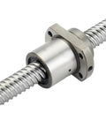 Beefy Heavy Duty Ball Screw With Nut For CNC Machines Large Pitch SFE1616 end machined bearing nut assembly close-up view