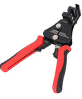Heavy Duty Automatic Wire Stripper Cutter Crimping Tool 3 In 1 Adjustable For 10 To 22 Awg Electrical Wiring with red grips.