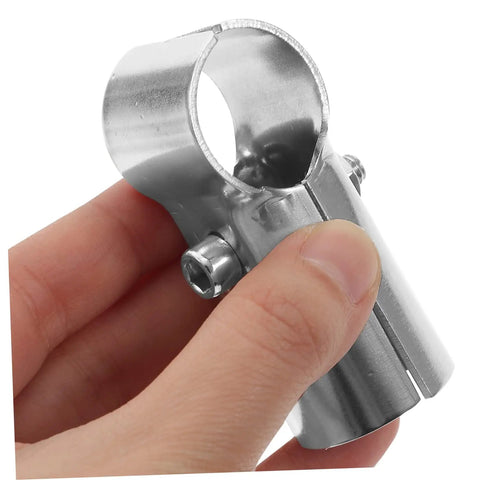4 Piece Pipe Clamps Connector Kit Stainless Steel Terminals For Water Pipes DIY Shelves Greenhouses Farm Supplies Easy Install No Fuss Heavy Duty Fixing System Built To Last For Home Projects