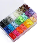 Best Value 408 Piece Plastic Snap Button Kit With Rainbow Color Organizer Case No Sew T5 Snaps 12mm Includes Caps Sockets Studs