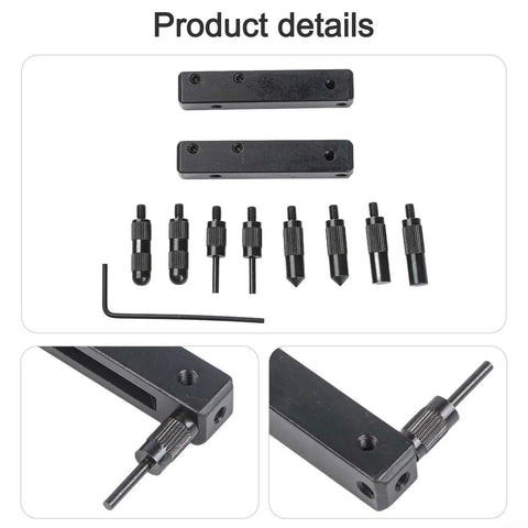 Digital Caliper Accessories For Internal External Groove Step Measurement set showing 8 precision points and 2 clamps.