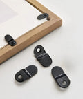 Three Eighths Inch Depth Flat Offset Canvas Clips Black Z Shaped Heavy Duty Mirror Clips For Frameless Mirror And Picture Framing Hardware With Screws Twenty Pieces black clips on wood frame