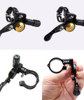 Universal MTB Dropper Remote Lever For 22.2mm Or 24mm Handlebar, Aluminum Seatpost Shifter with detail of clamp and wrenches.