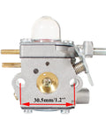 Replacement Carburetor For 25cc And 27cc Gas String Trimmers And Weed Eaters Fits WS2200 WS210 WC210 detailed view 30.5mm