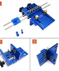 Adjustable Doweling Jig Kit With Five Drill Sleeves 6mm 8mm 10mm For Precision Dowel Hole Drilling In Woodworking Self Centering