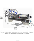 Heavy Duty Double Head Pneumatic Bottle Filler With Stainless Steel Body For Oils Liquids And Paste, Hella Flexible Controls and dimensions 83cm x 46cm x 29cm.