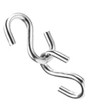 Heavy Duty S Hooks 4 Pack For Hammock Stands, Swings, Plant Hangers, built tough galvanized steel, linked display.