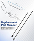 Diagram of Volvo XC60 Front Windshield Wiper Blade Refills Kit Two Pack For 2018 To 2025 part number 31490722