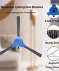 Replacement Parts And Accessories Kit For Coredy R380 And R300 Robot Vacuum With 16 Pieces Including 6 Filters And 10 Brushes, 1700Pa And 1400Pa Suction, Easy Fit Durable Spares For Quick Cleanups featuring blue spinning side brush with sturdy bristles and tight lock fit.
