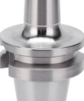 Close-up of Precision Cnc Collet Chuck Tool Holder for Milling Machines, showcasing sleek steel design for durable performance.