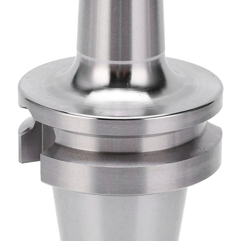 Close-up of Precision Cnc Collet Chuck Tool Holder for Milling Machines, showcasing sleek steel design for durable performance.